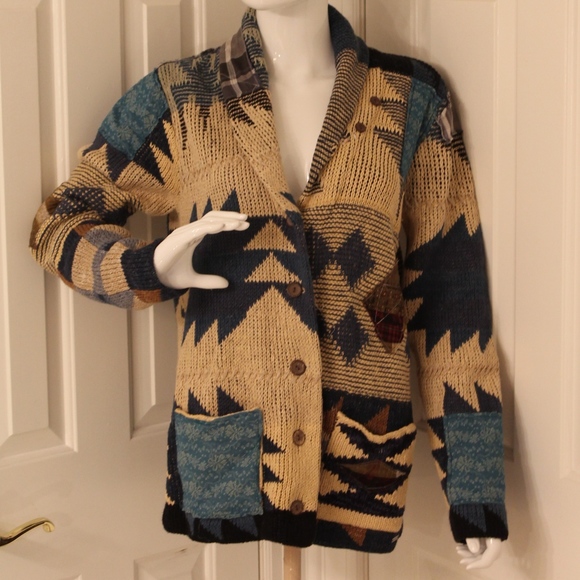 ralph lauren patchwork sweater